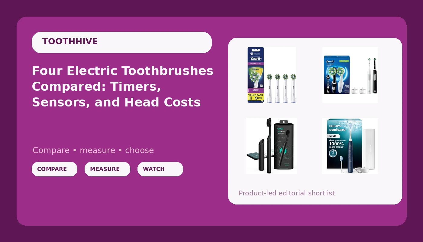 Four Electric Toothbrushes Compared: Timers, Sensors, and Head Costs