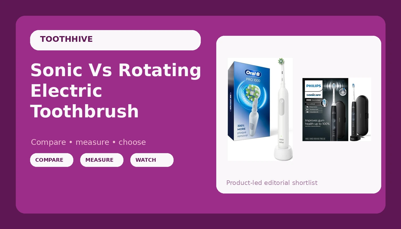 Sonic Vs Rotating Electric Toothbrush - ToothHive review with measurements and honest opinion